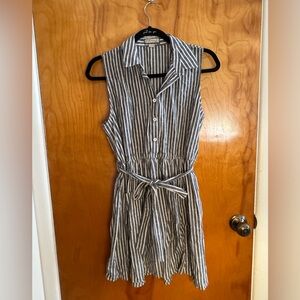 ✨Ethereal 100% Cotton Striped Sleeveless Dress - Size Large